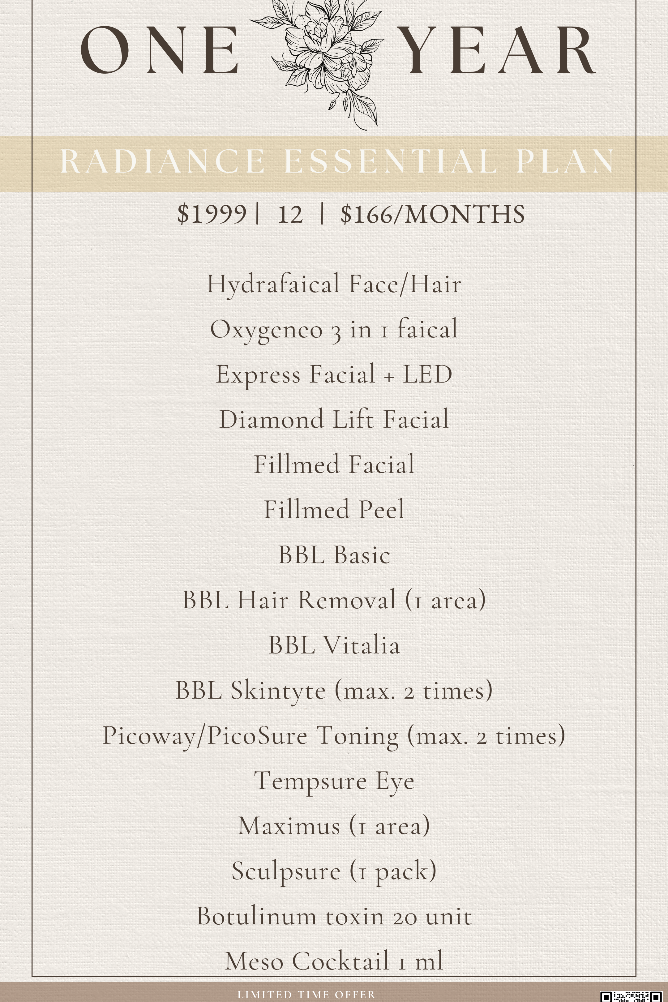 ONE YEAR As low as $166/month