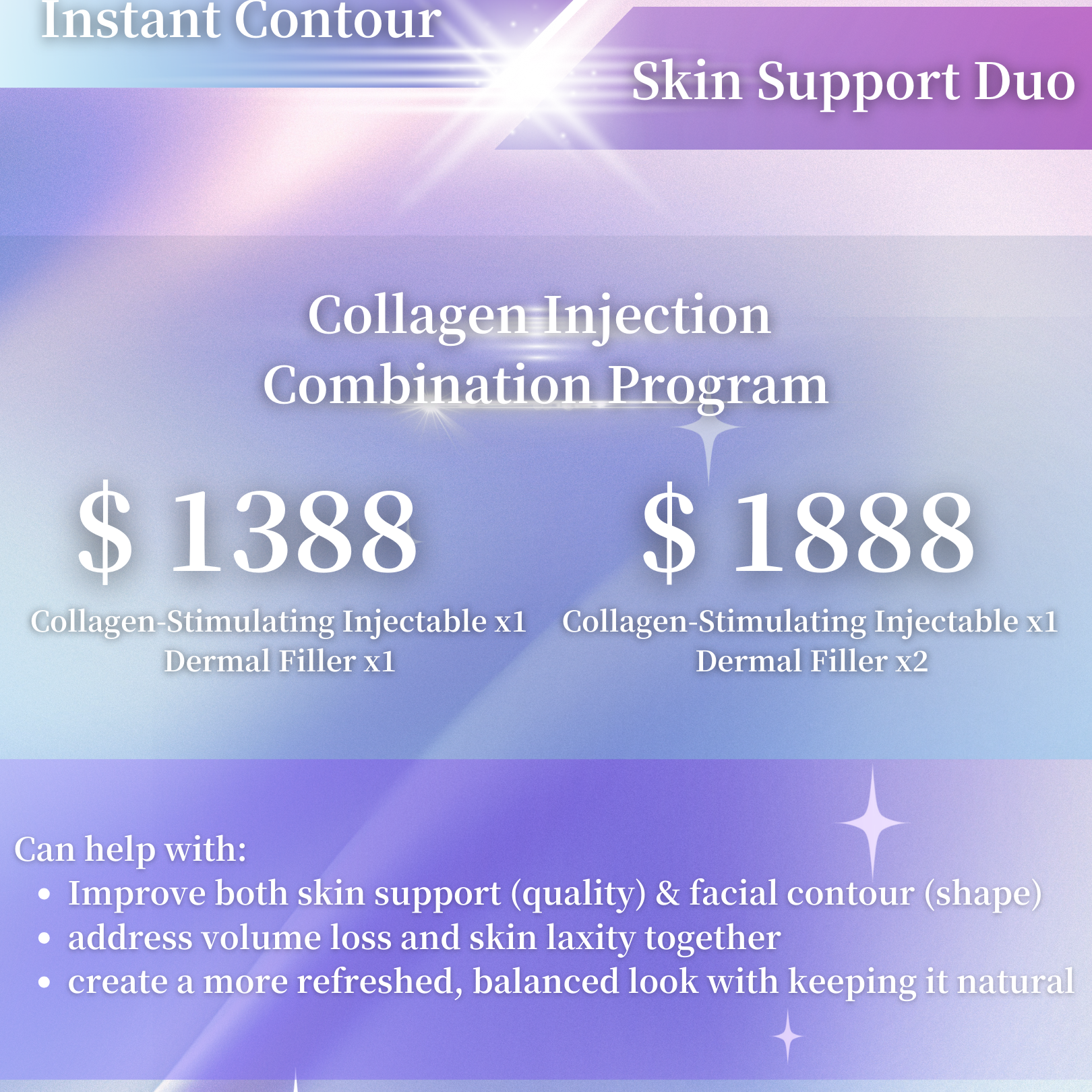Collagen Stimulator with Dermal filler for new year promotion