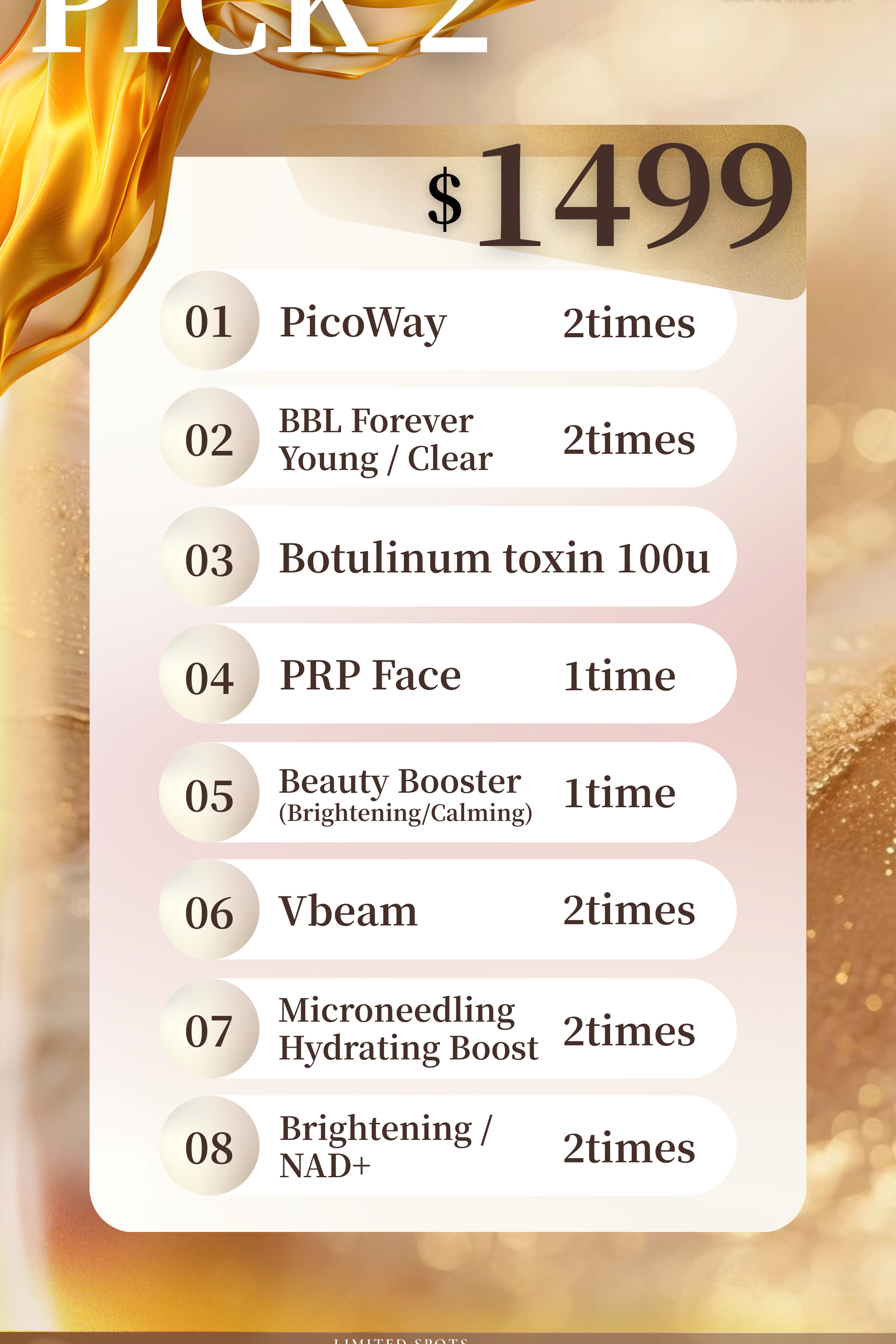 Mernov Medi Spa Pick 2 treatments promotion for $1499